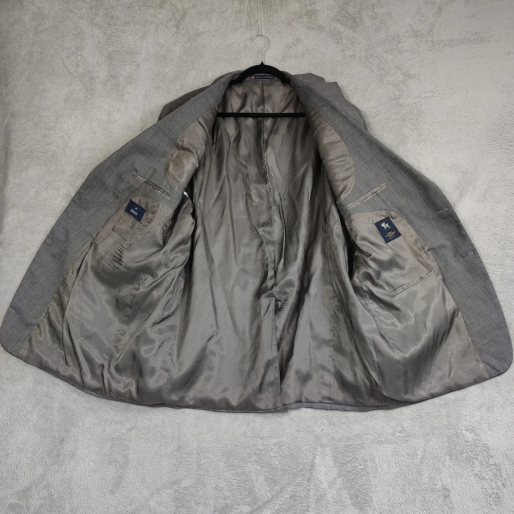Hart Schaffner Marx Blazer‎ Men's 50L Gray Pure Wool Single-Breasted Suit Jacket
